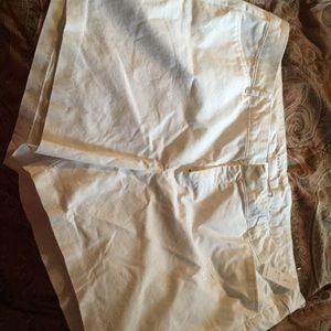 Cream colored more like white than cream shorts